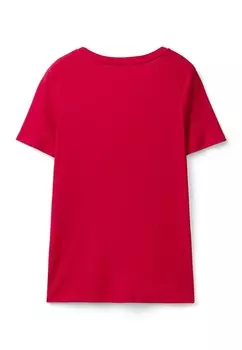 Базовая футболка WITH V-NECK. United Colors of Benetton, красный