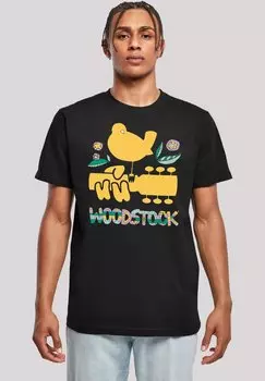 Базовая футболка WOODSTOCK ARTWORK F4NT4STIC, черный