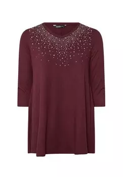 Базовая футболка Yours Clothing, бордовый