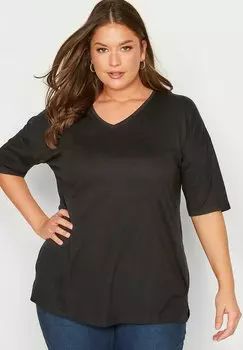 Базовая футболка Yours Clothing, черный