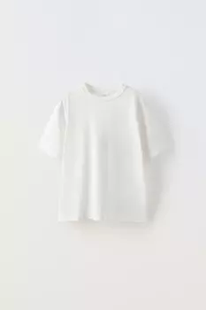 Базовая футболка ZARA, белый