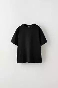 Базовая футболка ZARA, черный