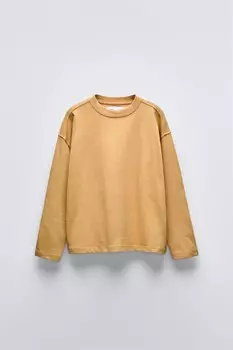 Базовая футболка ZARA, цвет mustard