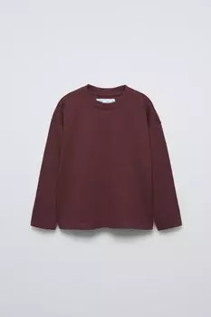 Базовая футболка ZARA, цвет wine