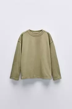 Базовая футболка ZARA, хаки