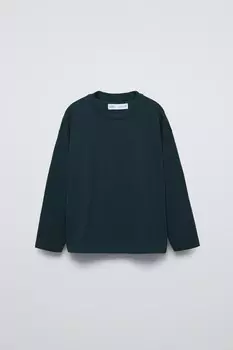 Базовая футболка ZARA, средне-синий