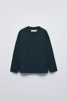 Базовая футболка ZARA, средне-синий