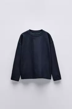 Базовая футболка ZARA, темно-синий
