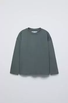 Базовая футболка ZARA, утиный синий