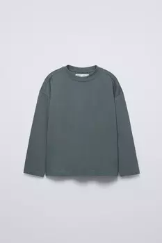 Базовая футболка ZARA, утиный синий