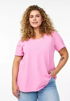 Базовая футболка Zizzi, светло-розовый
