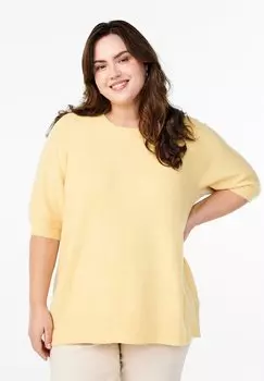 Базовая футболка Zizzi, светло-желтый