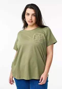 Базовая футболка Zizzi, зеленый