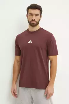 Базовая хлопковая футболка adidas, красный