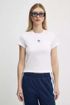 Базовая хлопковая футболка adidas Originals, бежевый