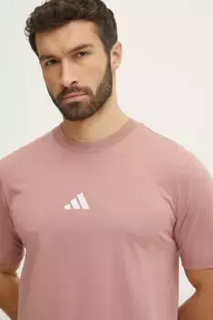 Базовая хлопковая футболка adidas, розовый