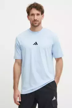 Базовая хлопковая футболка adidas, синий