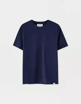 Базовая хлопковая футболка с короткими рукавами PULL&amp;BEAR