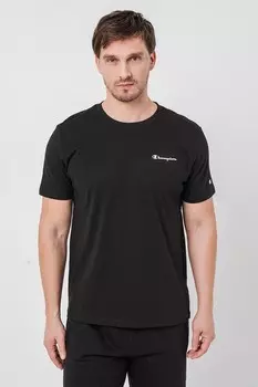 Базовая хлопковая футболка с логотипом Champion, черный