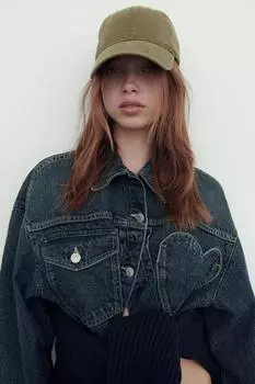 Базовая кепка из саржи ZARA, хаки