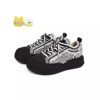 Базовая коллекция кеды унисекс низкие черные/белые Soap Opera