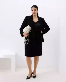 Базовая короткая прямая юбка Couchel, черный