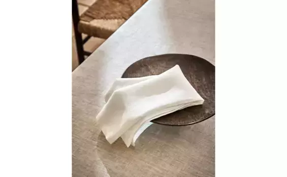 Базовая льняная салфетка (2 шт.) Zara Home, белый