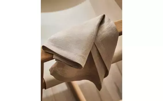 Базовая льняная салфетка (2 шт.) Zara Home, светло-бежевый