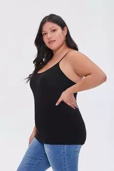 Базовая майка больших размеров из органического хлопка Forever 21, черный