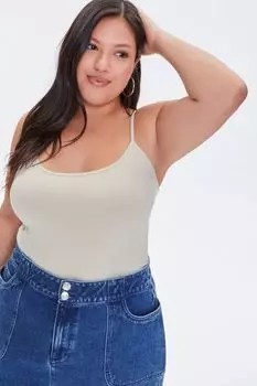 Базовая майка больших размеров из органического хлопка Forever 21, серый