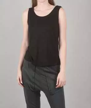 Базовая майка из гладкого джерси черного цвета Chalet et ceci