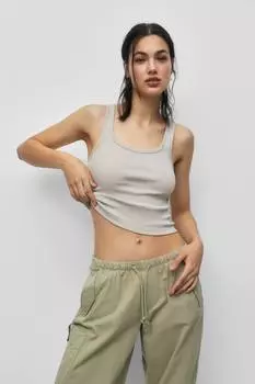 Базовая майка Pull&Bear, бежевый