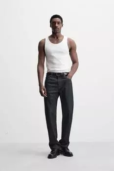 Базовая майка в рубчик ZARA, белый