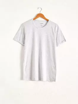 Базовая мужская футболка из чесаного хлопка с круглым вырезом и короткими рукавами LC Waikiki Basic