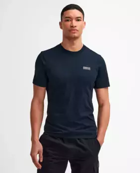 Базовая мужская футболка с коротким рукавом и логотипом на груди Barbour International, тёмно-синий