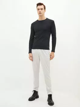 Базовая мужская футболка с круглым вырезом и длинными рукавами LC Waikiki Basic