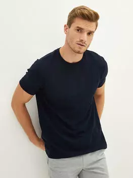 Базовая мужская футболка с круглым вырезом и короткими рукавами LCWAIKIKI Classic