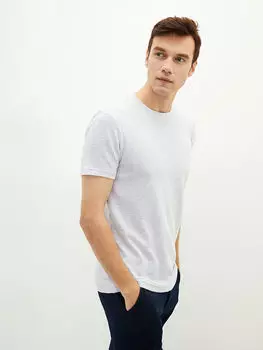 Базовая мужская футболка с круглым вырезом и короткими рукавами LCWAIKIKI Classic