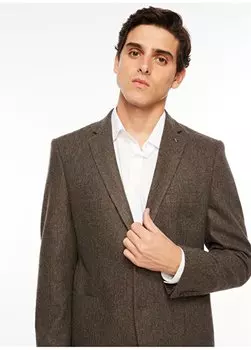 Базовая мужская коричневая прямая куртка F3WM-CKT178 Fabrika, коричневый