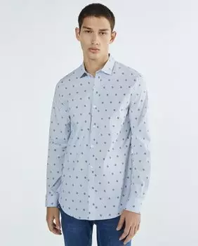 Базовая мужская рубашка в горошек Guess, белый
