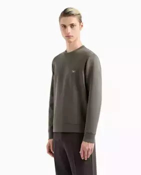 Базовая мужская толстовка с логотипом Emporio Armani, цвет Verde Militar