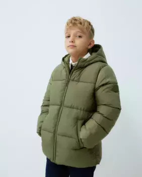 Базовая однотонная детская парка Kids El Corte Ingls, темно-зеленый