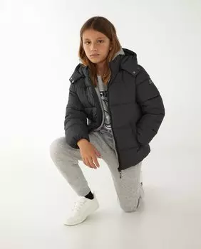 Базовая однотонная дутая парка El Corte Ingls, темно-серый