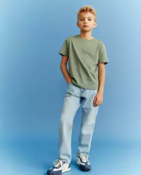 Базовая однотонная футболка для мальчиков Kids El Corte Ingls, зеленый