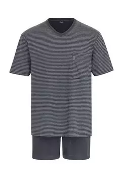 Базовая пижама с коротким рукавом AMMANN, антрацит