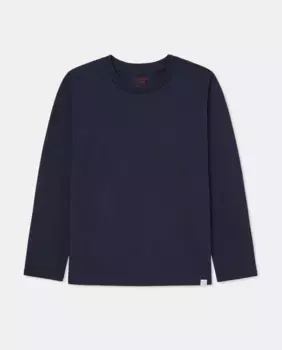 Базовая пижамная футболка для мальчика Cotton Juice, темно-синий