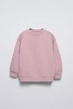 Базовая плюшевая толстовка ZARA, розовый