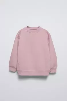 Базовая плюшевая толстовка ZARA, розовый