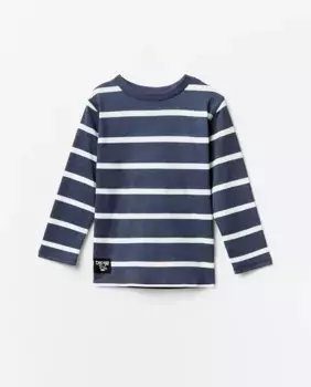 Базовая полосатая футболка Sfera, темно-синий