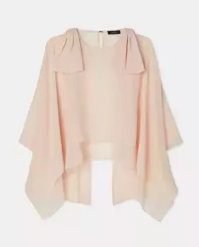 Базовая праздничная накидка с бантом на плече Latouche, цвет Nude